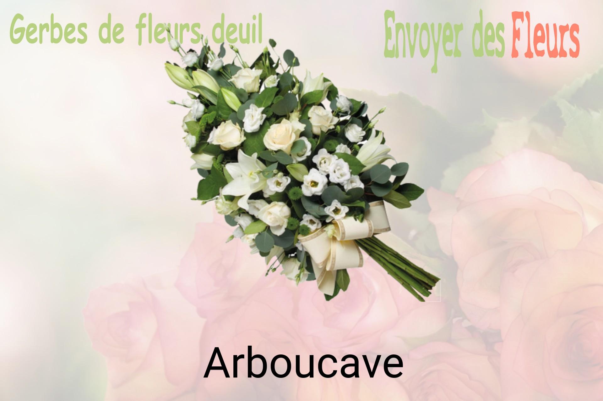Gerbe de fleurs de deuil livrée à Arboucave